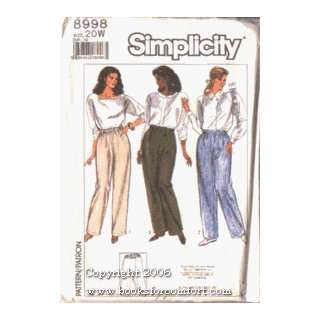  Pants, Simplicity 8998 Simplicity Books