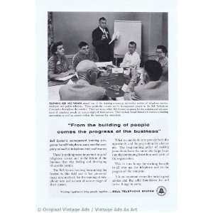    1957 Bell Telephone Conference Meeting Vintage Ad 