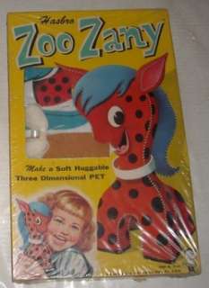 RARE VINTAGE Hasbro 1950s ZOO ZANY ANIMAL CRAFT KIT MINT Factory 