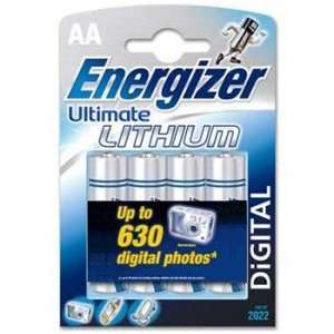  Energizer Lithium AA Batteries 4 Pack: Health & Personal 