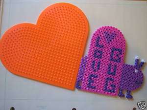 PERLER BEADS LARGE HEART pegboard FREE S&H $60 order  