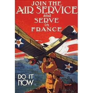  JOIN THE AIR SERVICE AND SERVE IN FRANCE DO IT NOW VINTAGE 