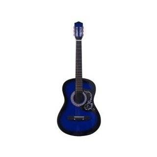 Beginner 38 Inch Blue Acoustic Guitar with Gig Bag and Accessories