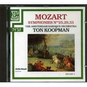   25, 29 & ,35 Mozart, Koopman, Amsterdam Baroque Orchestra Music
