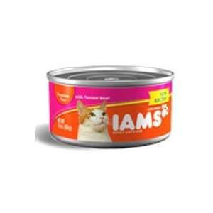  Iams Canned Cat Food Beef 3oz Case(24): Kitchen & Dining