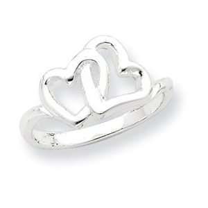   Gift Sterling Silver Intertwined Hearts Ring Size 6.00 Jewelry