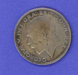 1921 BRITISH GREAT BRITAIN HALF CROWN COIN SILVER  
