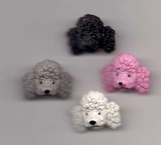 Cute Poodle Face Novelty Theme Buttons   Sewing Crafts  