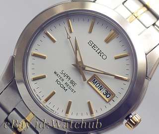 SEIKO MENS SAPPHIRE CRYSTAL 330FT 5YEAR BATTERY WATCH  