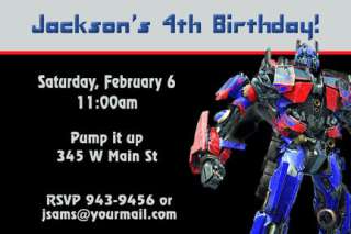 Transformers Birthday Party Set Invitation Digital File  