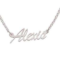 Sterling Silver Alexis Script Name Necklace  