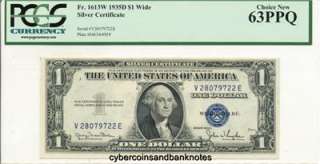 USA   $1 1935 D Silver Certificate Wide   PCGS Ch 63PPQ  