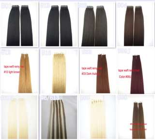 Remy Tape 100% Real Hair Extension 2051cm 50g&20pcs (12 more color 