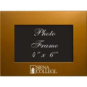 Siena College   4x6 Brushed Metal Picture Frame   Gold 