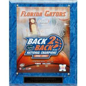 NCAA Florida Gators 10.5 x 13 Back 2 Back Basketball Champions 