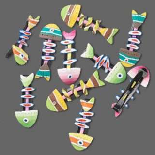 Mixed Color Fimo Poly Clay Tribal Fish Hair Barrettes  
