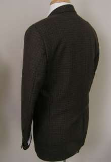Chaps Tweed Jacket Wool Brown Black Hounds Tooth 38R  