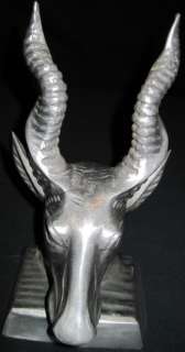 African Hartebeest Metal Head Bust  