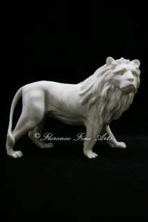 Standing Aggressive Lion Statue Sculpture Made in Italy  