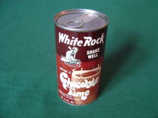 WHITE ROCK CHOCOLATE TIME PULL TAB STEEL CAN VINTAGE BO  