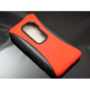  Plastic Hybrid Rubber Case for HTC EVO 3D + Screen Protector + Car 