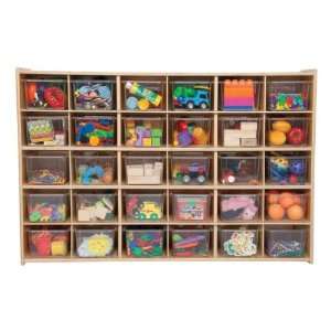   : 30 Tray Wooden Storage Unit Unassembled and with Clear Trays: Baby