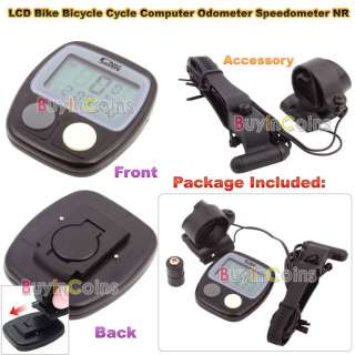 LCD Bike Bicycle Cycle Computer Odometer Speedometer NR  