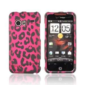  Hot Pink Black Leopard Rubber Like Texture Plastic Snap On 