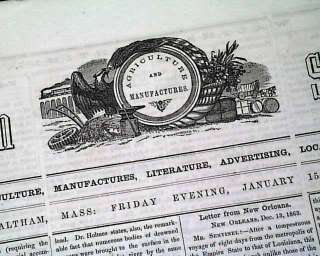 WALTHAM MA Massachusetts Civil War Era 1864 Newspaper *  