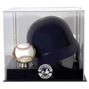   Helmet w/ Ball Holder Expos Logo Display Case: Sports & Outdoors