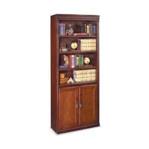   Club Solid 6 Shelf Wood Bookcase in Distressed Cherry 