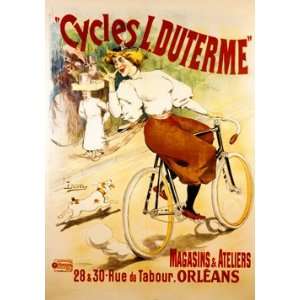  Cycles L. Duterme Giclee Vintage Bicycle Poster 