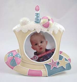   COLOUR BABY BIRTHDAY CAKE PHOTO FRAME   Unisex Free Local Post  
