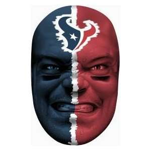 Houston Texans Fan Face Rubber Masks Elastic Straps on the Back Sized 