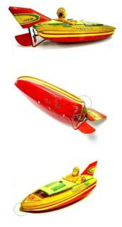 BANDAI Vintage ARROW Japanese Speed Racer Boat Ship Tin Toy