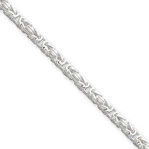  2.5mm, Sterling Silver, Byzantine Chain, 30 inch Jewelry