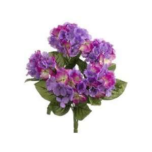  Silk Hydrangea Garden Flower Bush  Purple (case of 12)