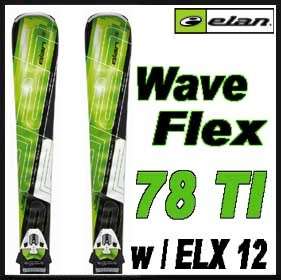 11 12 Elan Waveflex 78 Ti Fusion Skis 176cm w/ELX 12.0 NEW  