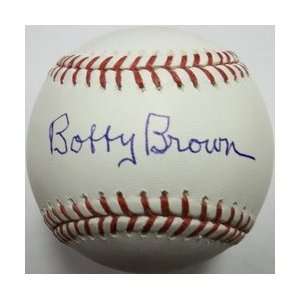 MLBPAA Bobby Brown Autographed Baseball: Sports & Outdoors