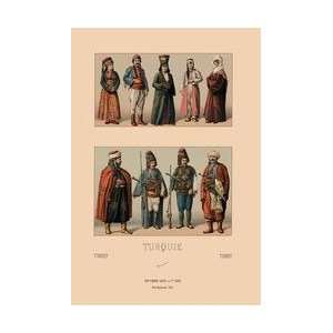  A Variety of Turkish Costumes #1 12x18 Giclee on canvas 