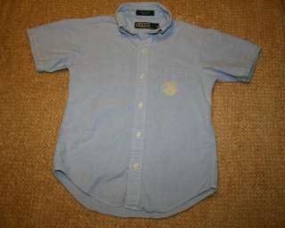 Polo Ralph Lauren boys blue oxford button up shirt 6 Easter  