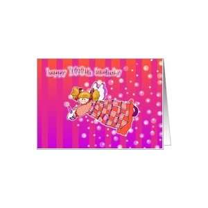  100 years old Angel Magic Happy Birthday Card Card: Toys 