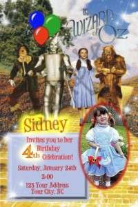 Wizard of Oz Birthday Party Party Invitation  