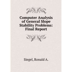  Computer Analysis of General Slope Stability Problems 