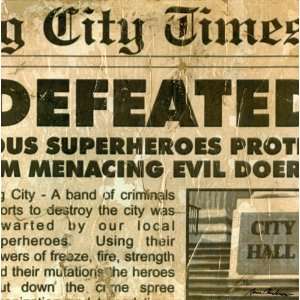  Superhero Headlines Canvas Reproduction