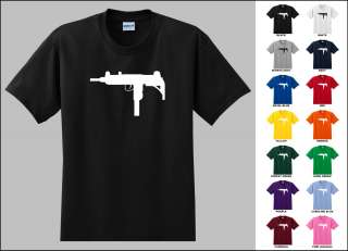 Uzi machine gun rifle t shirt  