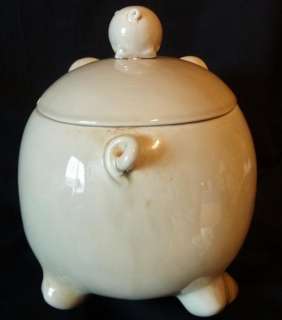 Vintage Antique Ceramic Pig Piggie Back Cookie Jar  