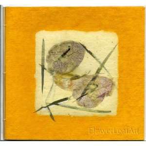  Card Real Pressed Flowers Grass Yellow Handmade Paper: Everything Else