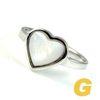 Fashion Ring Fancy Shell Heart Gift Box Size 6.75 H4117  