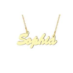   Penelope Script Personalized Name Necklace in 14K Yellow Gold Jewelry